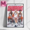 UConn Huskies Womens Basketball 2025 Big East Conference Regular Season Champions NIL Home Decor Poster Canvas