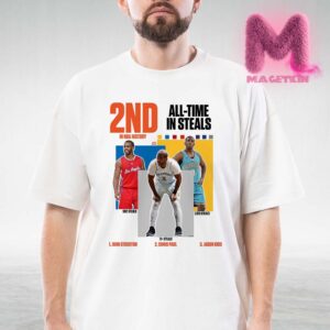 Chris Paul 2nd Most Steals All Time In NBA History 2685 Career Steals 2025 Unisex T-Shirt