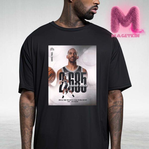 Chris Paul From San Antonio Spurs 2nd All Time For Career Steals In NBA History 2025 Season Unisex T-Shirt