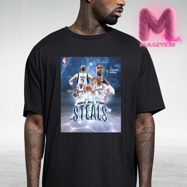 Chris Paul From San Antonio Spurs Has Surpassed Jason Kidd To Become The Player With The Second Most Steals In NBA History Behind John Stockton Unisex T-Shirt