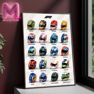 Fomula F1 All 20 Helmet For 2025 Home Decor Poster Canvas