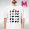 All 20 Helmet Fomula F1 For 2025 Two Sides Unisex T-Shirt