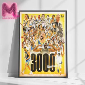 Golden State Warriors Join 3000 Win Club In NBA Home Decor Poster Canvas