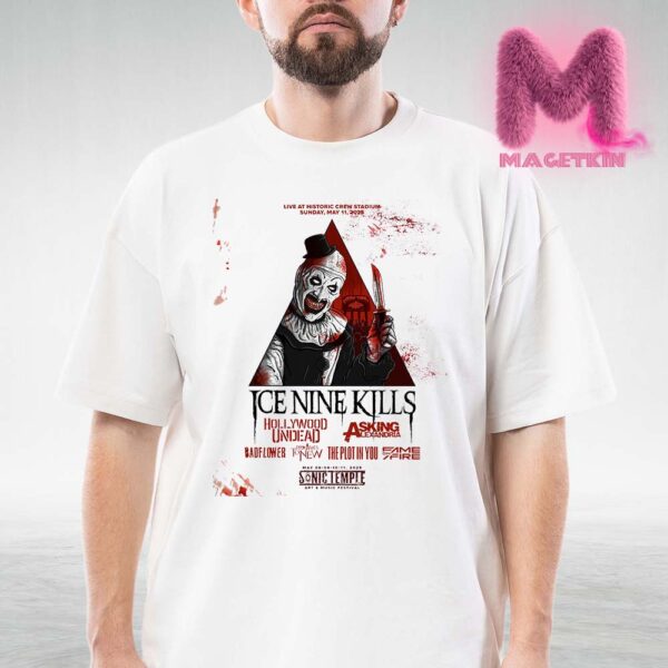 Ice Nine Kills The Live Show Music Horror Poster For Historic Crew Stadium On Sunday May 11 2025 Unisex T-Shirt