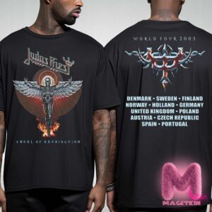 Judas Priest Angel Of Retribution Vintage Tour Tee Two Sides Unisex T-Shirt