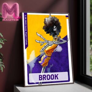 Los Angeles Lakers x One Piece Brook Character Poster For Game Night Collab Coming To LA In The Purple & Gold On February 28th 2025 Home Decor Poster Canvas