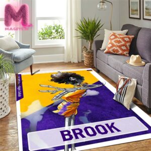 Los Angeles Lakers x One Piece Brook Character Poster For Game Night Collab Coming To LA In The Purple & Gold On February 28th 2025 Rug Home Decor