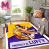 Los Angeles Lakers x One Piece Jinbe Character Poster For Game Night Collab Coming To LA In The Purple & Gold On February 28th 2025 Rug Home Decor