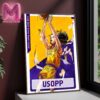 Los Angeles Lakers x One Piece Roronoa Zoro Character Poster For Game Night Collab Coming To LA In The Purple & Gold On February 28th 2025 Home Decor Poster Canvas