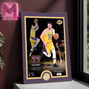 Luka Doncic Los Angeles Lakers Bronze Coin Photo Mint NBA Season Limited Edition Of 2025 Home Decor Poster Canvas