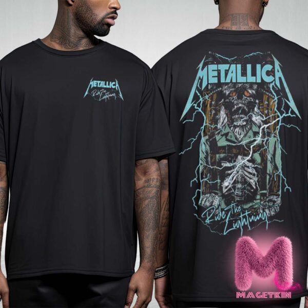 Metallica Ride The Lightning Pinball Art Two Sides Unisex T-Shirt