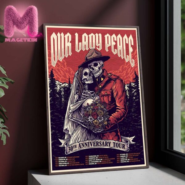 Our Lady Peace 30th Anniversary Tour Dates And Location Home Decor Poster Canvas