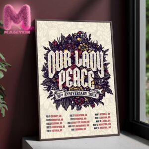 Our Lady Peace 30th Anniversary Tour Home Decor Poster Canvas