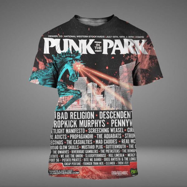 Punk In The Park Bad Religion Poster July 18-19 2025 Limited All Over Print Shirt