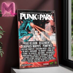 Punk In The Park Bad Religion Poster July 18-19 2025 Limited Home Decor Poster Canvas