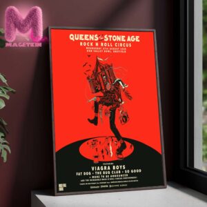 Queens Of The Stone Age Rock N Roll Circus Poster For Don Valley Bowl In Sheffield UK On August 27 2025 Tour Home Decor Poster Canvas