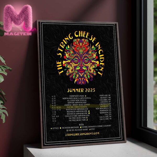 The String Cheese Incident 2025 Summer Tour Date And Location Home Decor Poster Canvas