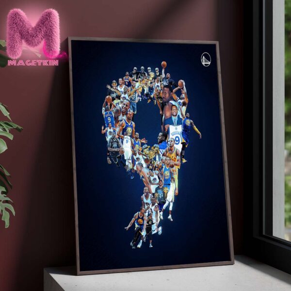 Tribute For The Andre Iguodala From Golden State Warriors For Retiring Number 9 NBA All Season Home Decor Poster Canvas