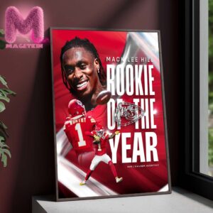 Xavier Worthy Winning The Mack Lee Hill Rookie Of The Year Award Kansas City Chiefs NFL 2025 Season Home Decor Poster Canvas