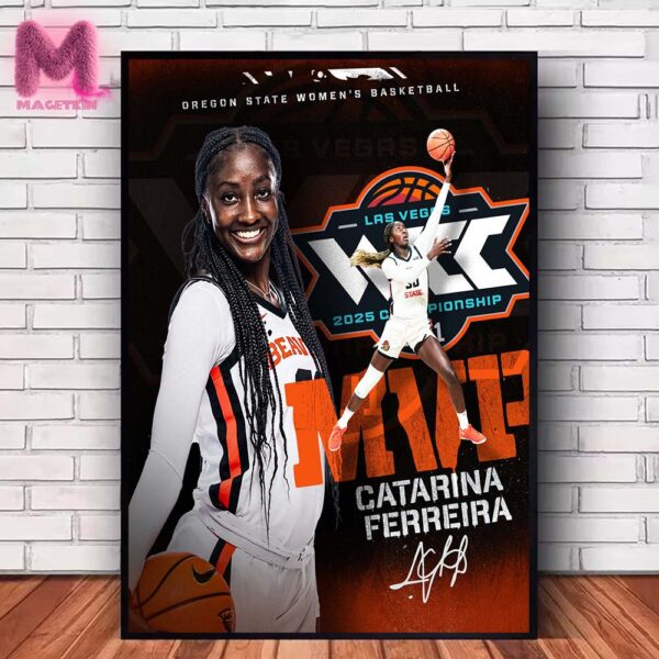 Catarina Ferreira Oregon State Womens Basketball MVP WCC 2025 Championship Home Decor Poster Canvas