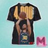 Stephen Curry  Golden State Warriors 4000 Three Pointers NBA Home 3D Shirt