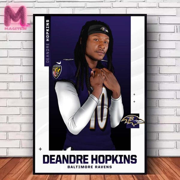 Deandre Hopkins Has Signed With Baltimore Ravens NFL Home Decor Poster Canvas