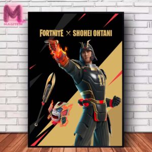 Fornite x Shohei Ohtani The Samurai Shohei Outfit Los Angeles Dodgers MLB Home Decor Poster Canvas