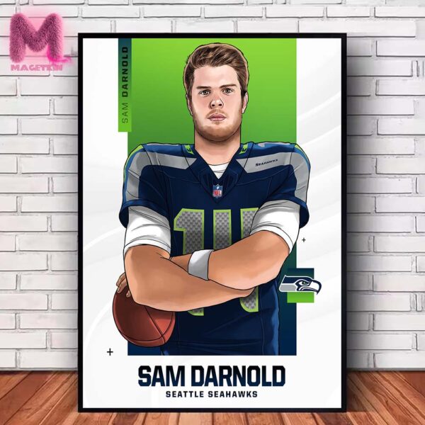 Sam Darnold Has Signed With Seattle Seahawks NFL Home Decor Poster Canvas