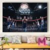 Congratulations Steph Curry Becomes The Only Player In NBA History To Hit 4000 Three Pointers Home Decor Poster Canvas