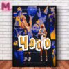 Stephen Curry Is The First And Only Player To Make 4000 Threes Pointers NBA Poster Canvas