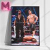 The Rock – John Cena And Travis Scott In The Ring At WWE Wrestle Mania Home Decor Poster Canvas